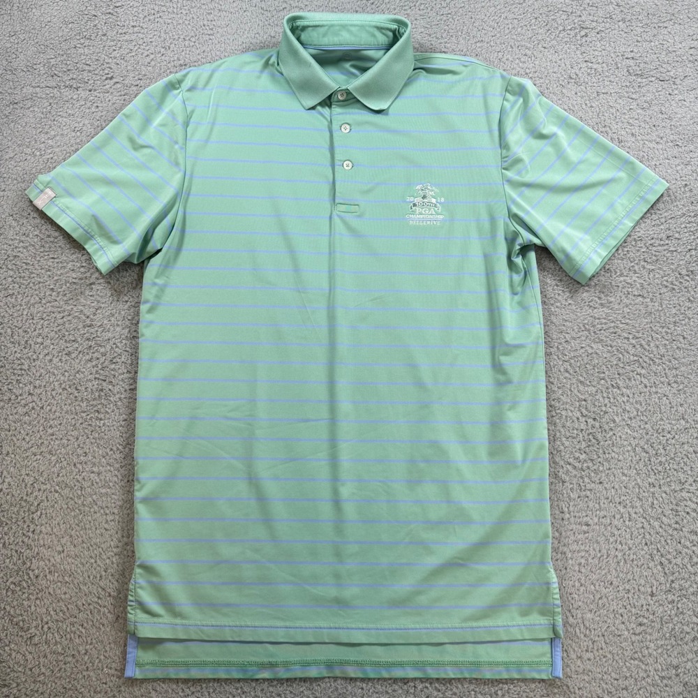 RLX Ralph Lauren PGA Championship Golf Polo Shirt Men's Green Stripe Size M